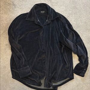 Brunette the label Terry/velour button down